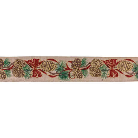 Holiday-Pinecone-Ribbon-(Set-of-2)-Ribbons-&-Trim