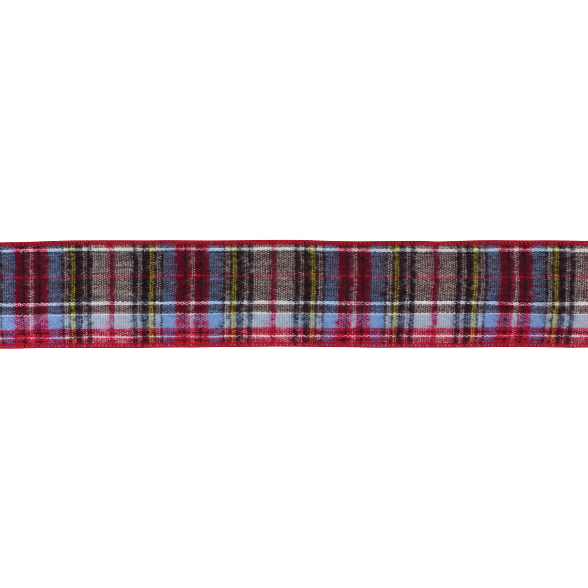 Multicolor-Plaid-Holiday-Ribbon-(Set-of-2)-Ribbons-&-Trim
