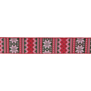 Nordic Snowflake Pattern Ribbon (Set of 2) 2.5" x 10 Yds.