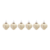 Distressed Gold Glass Ornament (Set of 6)