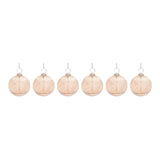 Etched Glass Ball Ornament (Set of 6)