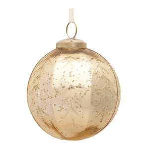 Ribbed Mercury Glass Ball Ornament (Set of 6)
