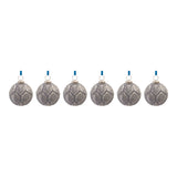 Etched Leaf Glass Ball Ornament (Set of 6)