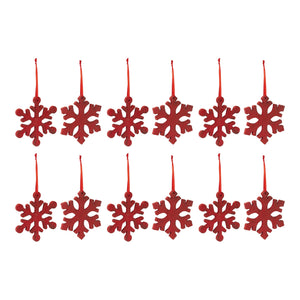 Fir Wood Snowflake Ornament (Set of 12)