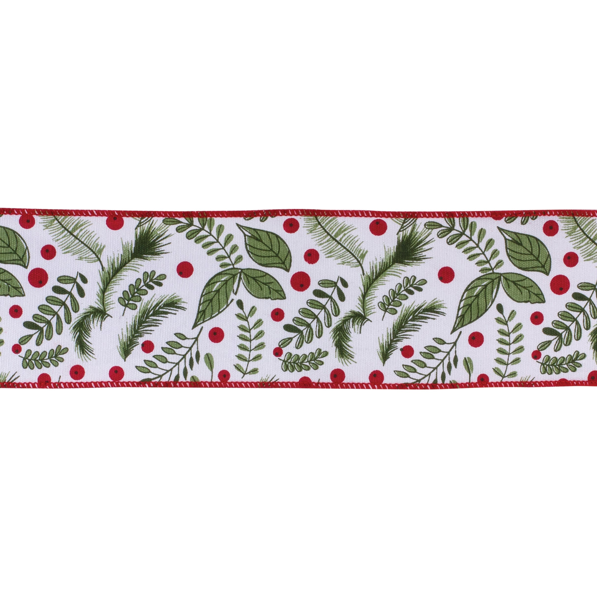 Winter Berry Foliage Ribbon 4" x 5 Yds.