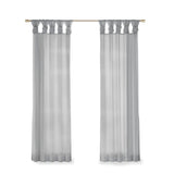 Twist tab voile sheer window pair