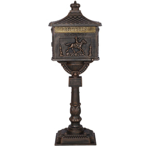 Cast Aluminum Mailbox with Durable Construction – Dark Brown, Black, or White
