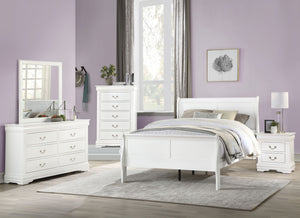 Louis Philippe Sleigh Style Bed