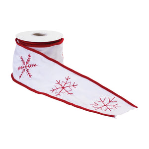 Holiday Snowflake Ribbon (Set of 2); White