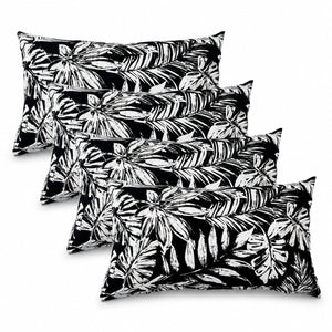 4 Pack Outdoor Lumbar Pillows with Inserts