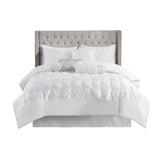 7 Piece Tufted Comforter Set White