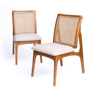 7-Piece Round Extendable Solid Wood Dining Table Set
