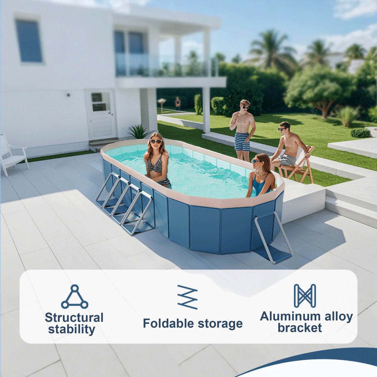 3.65m PVC Folding Pool – Not Inflatable