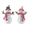 Snowman-with-Cardinal-Birds-Figurine-(Set-of-2)-Christmas-Decor