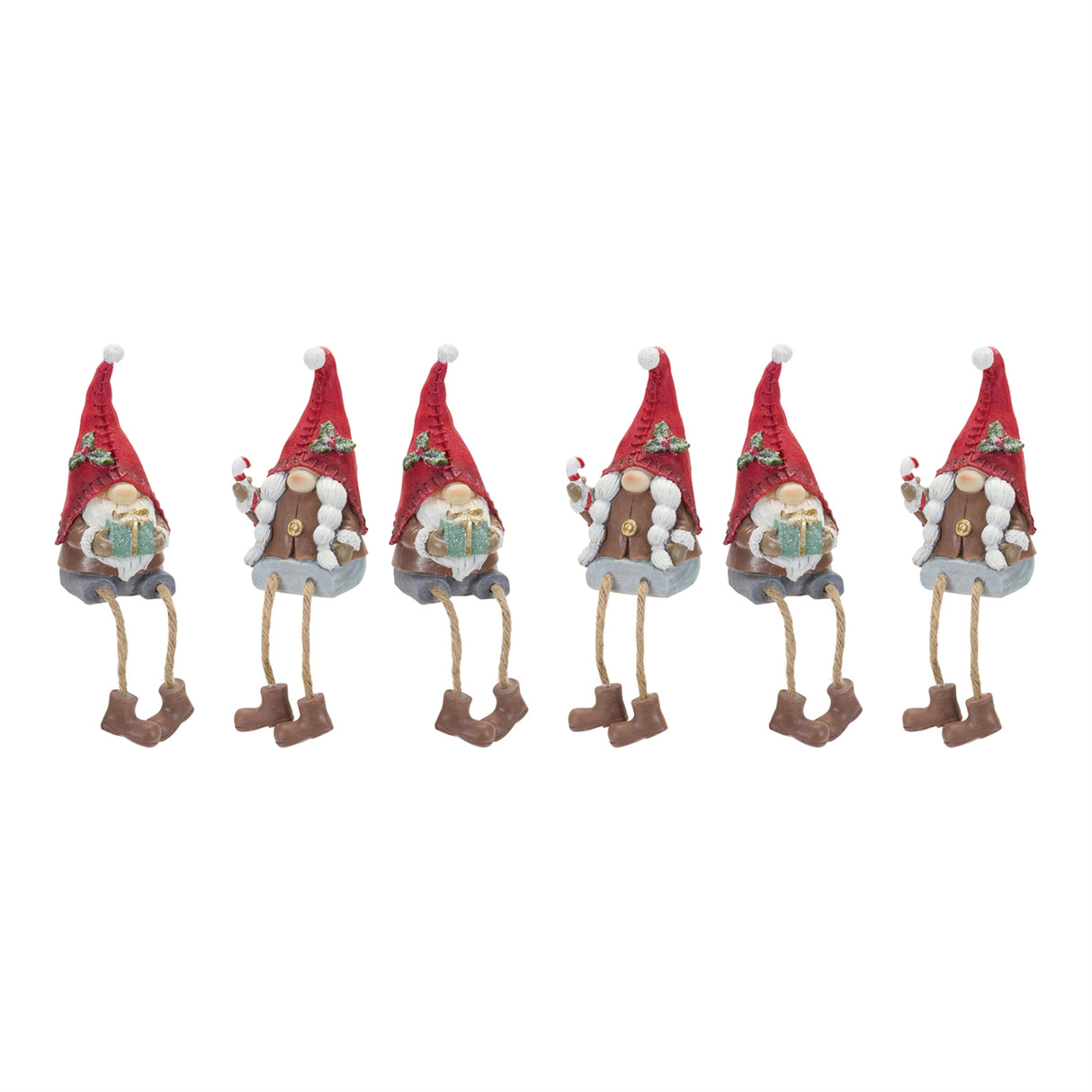 Winter Gnome Shelf Sitter (Set of 6)