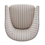 Upholstered Stripe Barrel Chair