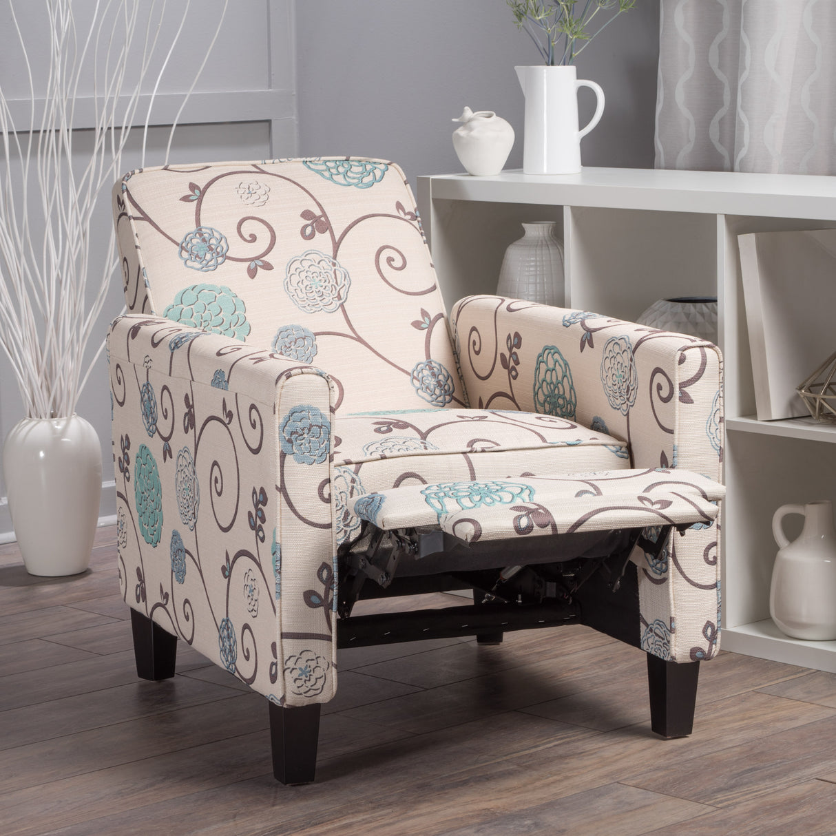 Abernathy Floral Push-Back Recliner of Refined Comfort