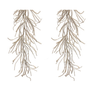 Glittered Pine Garland (Set of 2)