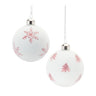 Frosted Snowflake and Tree Ball Ornament (Set of 12)