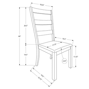 Dining Chair, Side, Upholstered For Dining Room, Transitional (Set of 2) - Beige