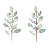 Glittered Pod Leaf Spray (Set of 2)