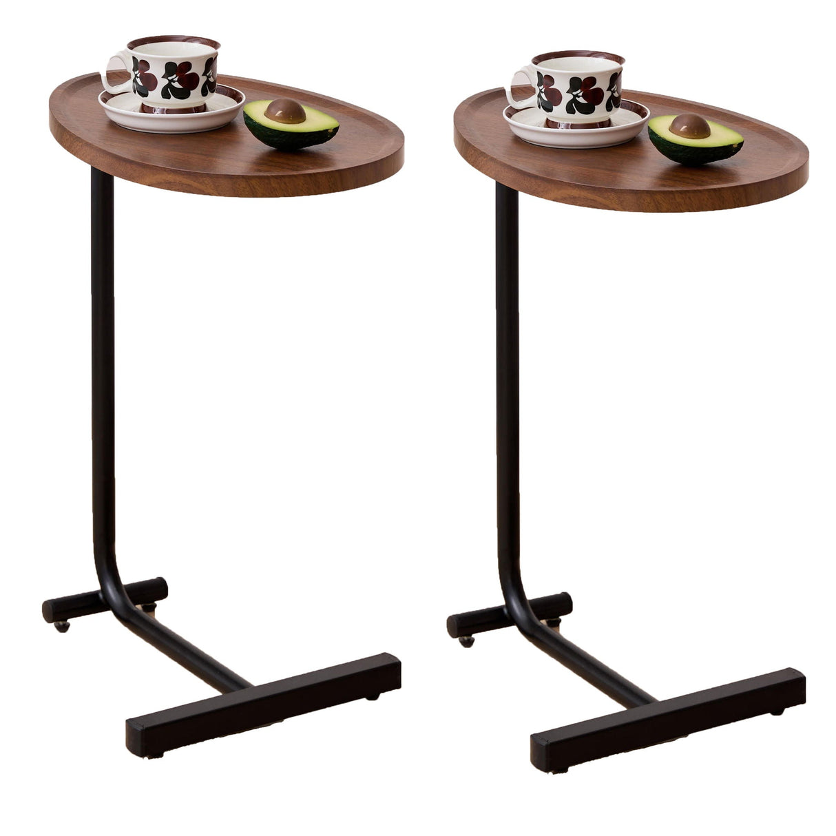 C-Shaped Side Table, Small Sofa Table for Couch and Bedroom