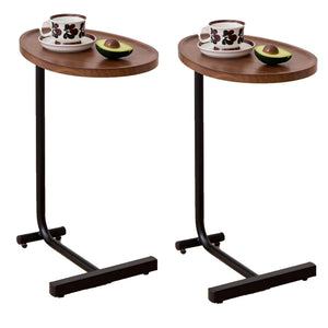 C-Shaped Side Table, Small Sofa Table for Couch and Bedroom