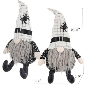 Sitting Gnome With Hat Spider, For Halloween Decor