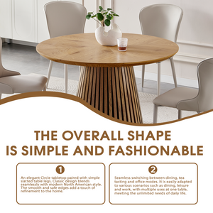 Wooden Dining Table - Modern Round Kitchen Design