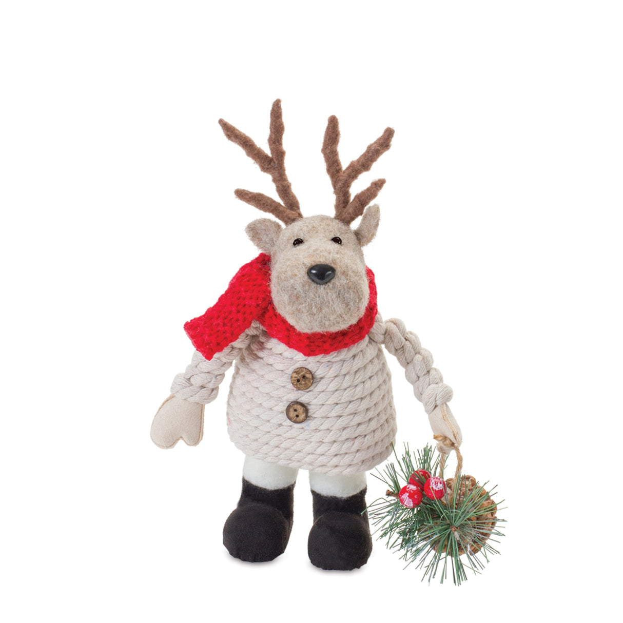 Plush Santa Snowman and Moose (Set of 6)
