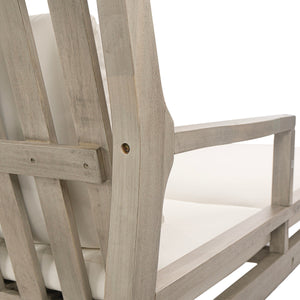Outdoor Daybed With Four Pillows (Gray+Beige Cushion)