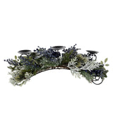 Frosted Pine Blueberry Centerpiece Candle Holder 31"H