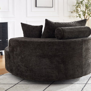 55''L Chenille Foam Single Swivel Chair