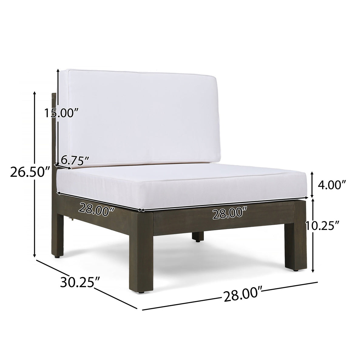 OANA 5-Piece V Shape Sofa Set, White