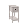 Accent End Table, 2 Tier, Narrow, Lamp, Storage Drawer, Charming Design