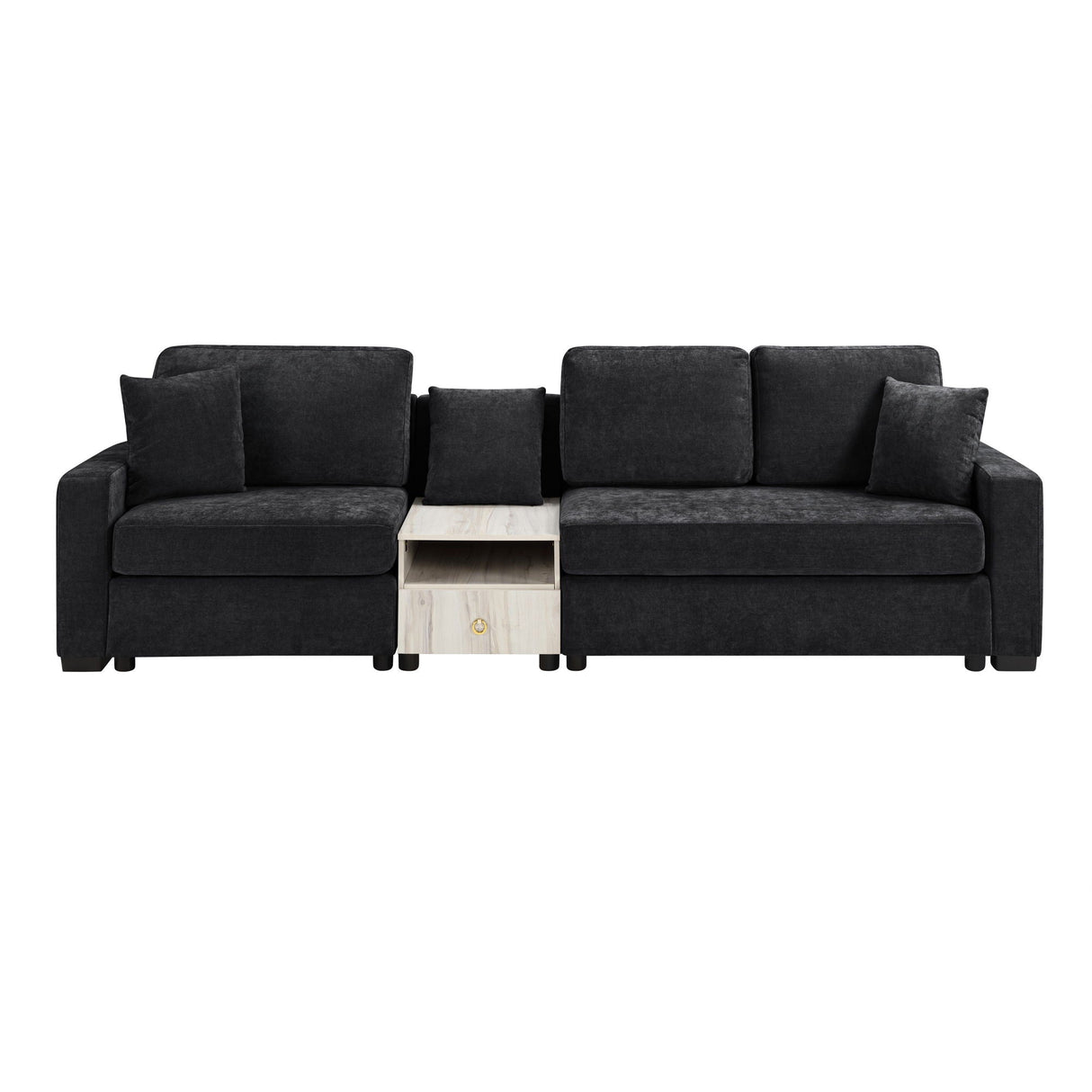 Modular Sofa Couch With Storage Armrest and Center Console