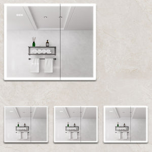 Bathroom Medicine Cabinet With Lights, LED Medicine Cabinet With Mirror, Lighted Medicine Cabinet With Defogger