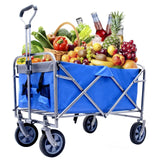 Outdoor garden multipurpose micro collapsible beach trolley cart camping folding wagon