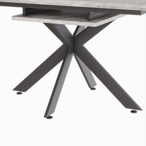 Extendable Dining Table Set With Curved Backrest Upholstered Chairs