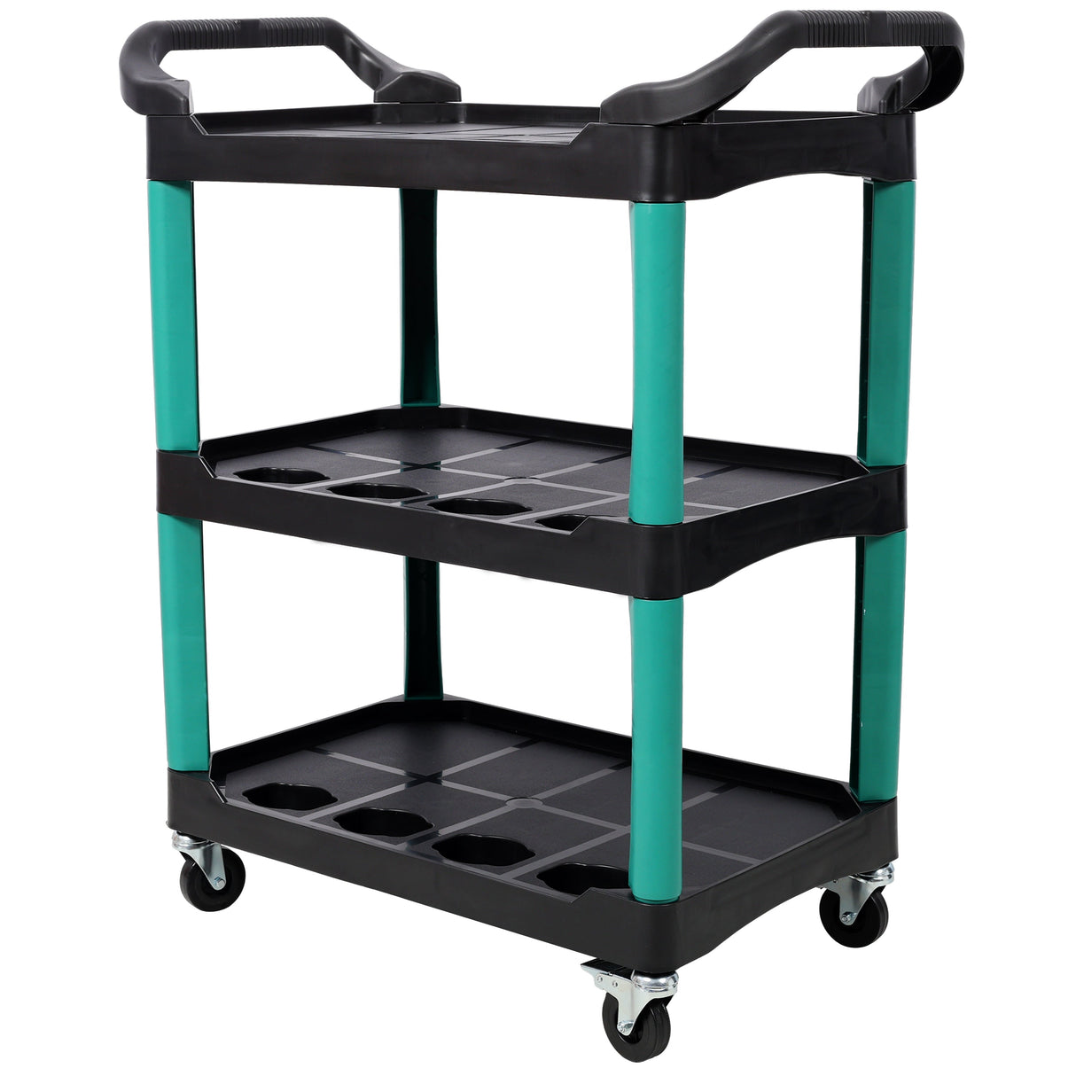 3 Tier Rolling Auto Detail Cart With Wheels