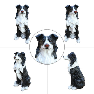 Outdoor Garden Border Collie Dog Statue Greeter