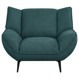 Grenada - Upholstered Flared Arm Accent Chair - Teal Blue