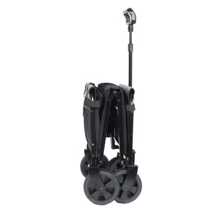 All-in-One Convertible Folding 4-Wheel Trolley with Bench Seat and Dog Leash