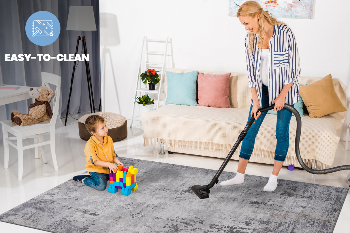 NAAR MARFI Collection Abstract Non-Shedding and Stain Resistant Area Rug