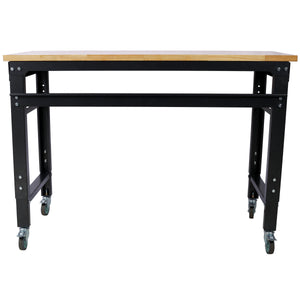 48" Wide Rolling Workbench - Adjustable Height for Workshop