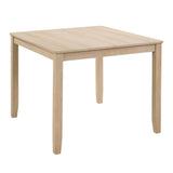 Modern 5-Piece Wooden Dining Table Set for 4 People in Light Oak