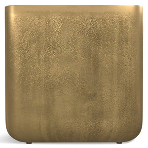 Bassett - Cast Aluminum Side Table - Brown