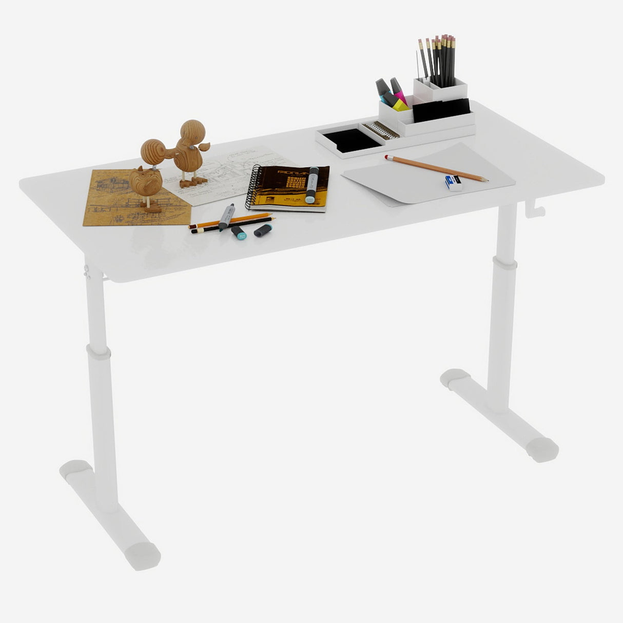 Height-Adjustable Multifunctional Study Desk