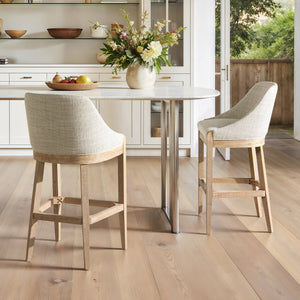 Newport 30.5' Coastal Curved Back Upholstered Barstool