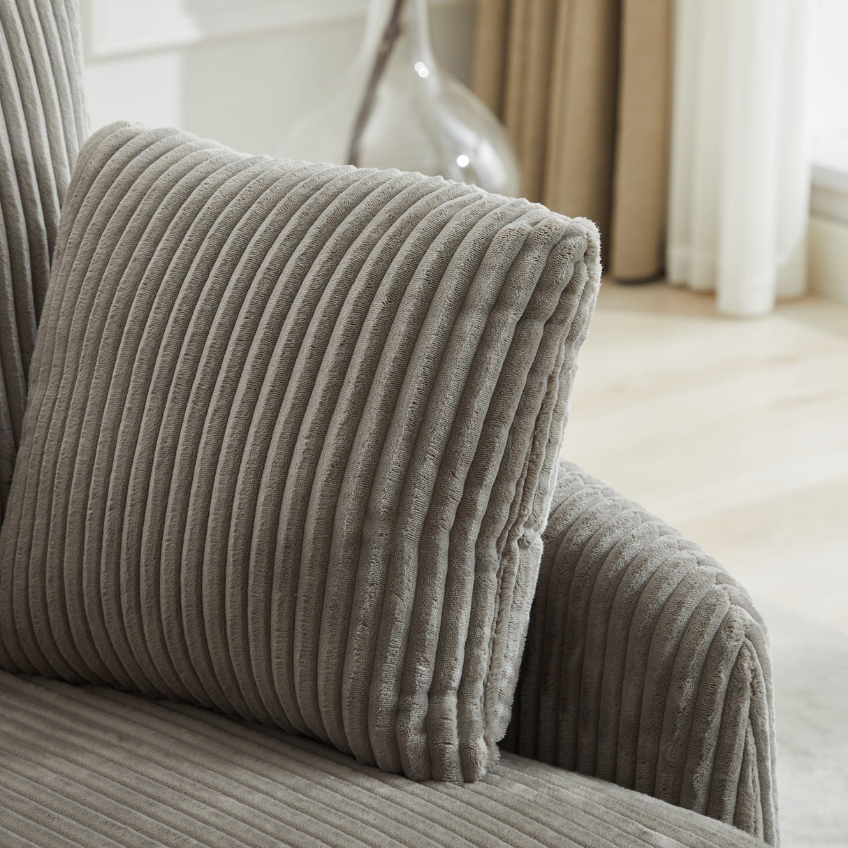 40.55"W Swivel Accent Chair with 2 Throw Pillows